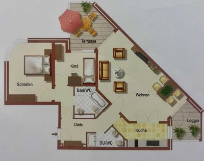 Elegante 3-Zimmer Wohnung mit Balkon im 2. OG in Bergisch Gladbach