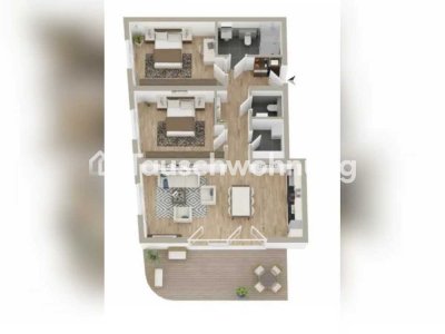 Tauschwohnung: Sonnige 3,5-Zimmer-Flat in Münster-Südost