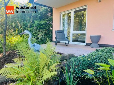 Stilvoll & ruhig wohnen – 3,5-Zimmer-Wohnung auf dem Sonnenberg mit Garten, Teich & Garage