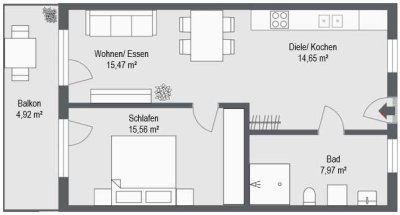 Betreutes Wohnen in Altdorf - Helle 2-Zimmer-OG-Wohnung mit großzügigem Balkon!