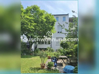 Tauschwohnung: Große Altbauetage (Hochparterre) mit direktem Gartenzugang