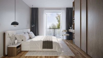 Helle 2-Zimmer Wohnung mit 1 Balkon