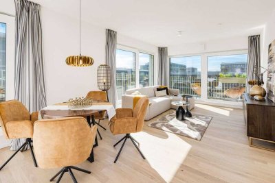 Luxuriöse 5-Zi.-Dachterrassenwohnung in München – Neubau-Erstbezug mit Ost-Süd-West-Ausrichtung