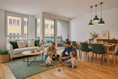 AKH-Nähe – Neubau-Erstbezug mit privater Loggia, 3 Zimmer, Ruhelage, sofort beziehbar
