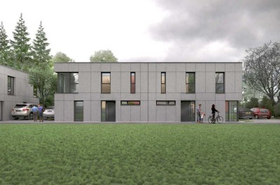 Neubau DHH BS-Stöckheim mit innovativer, energiesparender Fassade