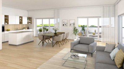 Neubau 3 Zimmer Penthouse und 2 TG-Stellplätzen (kein Duplex)