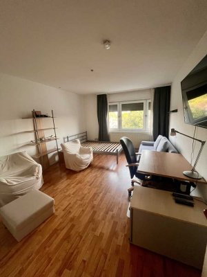 Möblierte 1-Zimmer-Wohnung mit Balkon – Rheinlage im Mannheimer Lindenhof