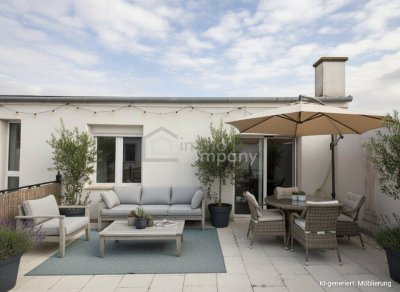 Helle 4 Zimmer Wohnung mit großer Dachterrasse am Rande der Innenstadt