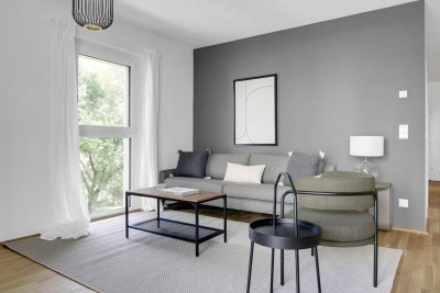 Neubau mit Stil! 3 Zimmer mit Balkon und hipper Wohnküche! Sowie Parkett, Badewanne und Ausblick (VIE182)