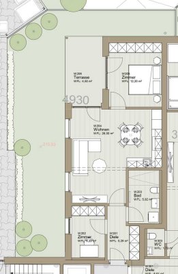 RESERVIERT - Helle Erdgeschosswohnung mit großem Garten