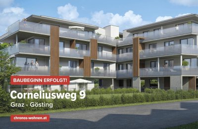 BAUBEGINN ERFOLGT! Neubauprojekt in Ruhelage in Gösting! Ca. 42m² 2-Zimmerwohnung mit Westbalkon!