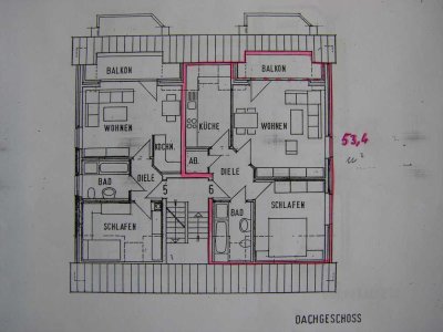 Schnuckelige DG-2-Zimmerwohnung von Privat