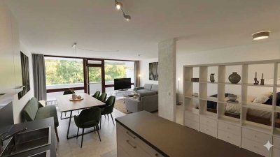 Wohnen mit Charakter: Ein-Zimmer-Apartment in Bogenhausen mit Parkblick