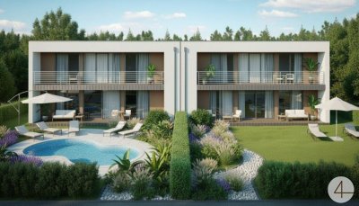 Modernes Doppelhaus in ruhiger Siedlung