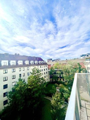 4 Zimmer-Balkon-Whg., begrünter Innenhof im Dritten
