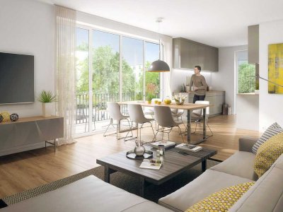 3-Zimmer-Wohnung mit optimaler Raumnutzung im Neubauprojekt Grüner Winkel - Bezugsbereit