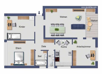*** Köln-Porz-Wahn - Moderne und zentral gelegene 4 Zimmer Wohnung ***