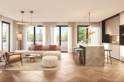 Exklusive 2-Zimmer-Neubauwohnung im Dachgeschoss mit Balkon