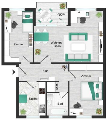 Erstbezug nach Sanierung: 3-Zi.-Wohnung mit Balkon in Wolfsburg