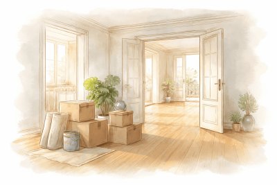 Renovierungsbedürftige 4-Zimmer-Wohnung mit Balkon