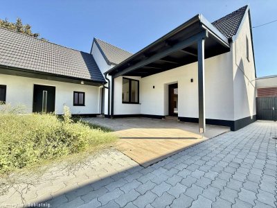 MODERNES EINFAMILIENHAUS in Rabensburg! 4 Zimmer, Garten, Terrasse und Garagen!