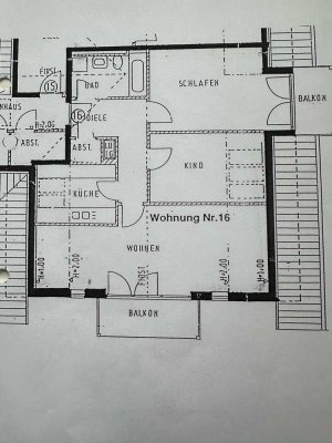 gepflegte 3-Raum-DG-Wohnung mit 2 Balkonen in Herrsching