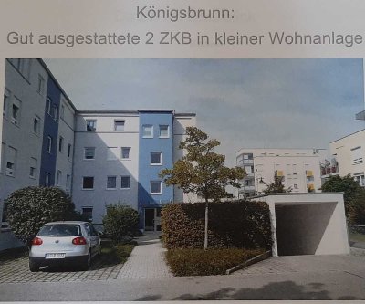 Gepflegte 2-Raum-Wohnung mit Balkon und Einbauküche in Augsburg (Kreis)