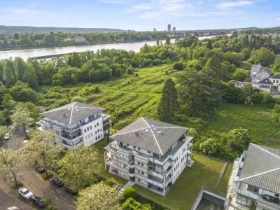 Moderne Residenz in Königswinter: Wohnung direkt am Rhein mit Panoramabalkon und Blick ins Grüne