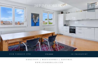 Stilvoll, zentral, bezugsfrei: 2-Zimmer-Dachgeschosswohnung im Gallusviertel!!