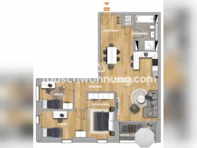 Tauschwohnung: Moderne 4-Raum-Wohnung Leipzig Südvorstadt mit Südbalkon