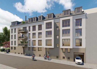 Exklusive Dachgeschoss Wohnung im Neubau mit Loggia, Fußbodenheizung und Parkett!