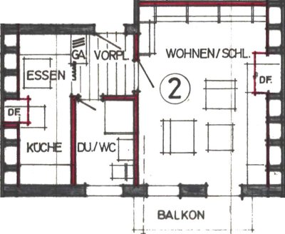 1-Raum-Dachgeschosswohnung mit Balkon und Einbauküche in Nagold