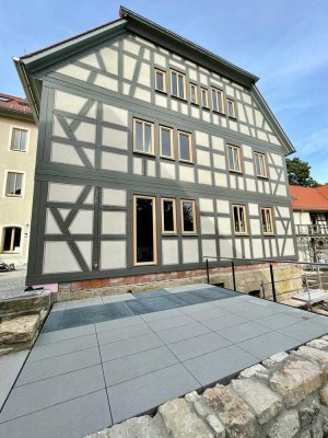 4-Raumwohnung im Naturparadies (Jena Leutra) mit Terrasse und Balkon