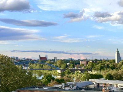 Fantastischer Ausblick mit 2-Zimmer-Maisonette-Whg. in Elbnähe