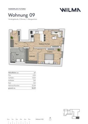 Schön geschnittene 2-Zimmerwohnung