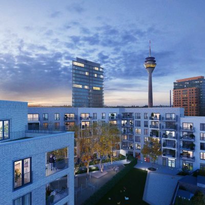 Mietpreisgedämpfte Neubauwohnung nahe des Medienhafens! ERSTBEZUG inkl. EBK