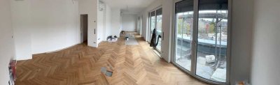 Flingern Nord Erstbezug | 110 m² | 4 Zi. | Dachterrasse | Klima | Stellplatz |  Fußbodenheizung