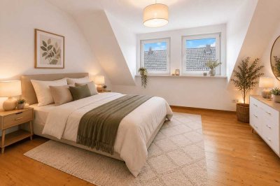 Großzügige 4-Zimmer-Dachgeschosswohnung mit Einbauküche in grünem Berlin-Buch – provisionsfrei