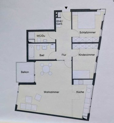 Moderne 3-Zimmer-Wohnung mit Balkon in Köln-Neuehrenfeld
