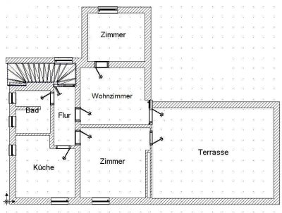 Stilvolle, vollständig renovierte 3-Zimmer-DG-Wohnung mit Balkon und Einbauküche in Sankt Katharinen