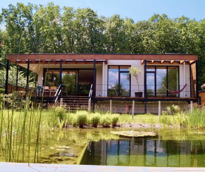 Architektenhaus mit Naturpool zur Zwischenmiete - voll möbliert