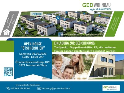 Neubau-Hit in Neumarkt – Doppelhaushälfte in Niedrigstenergiebauweise mit Garten und 2 Stellplätzen