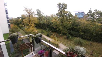 Idyllischer Blick ins Grüne bei gleichzeitig optimaler Verkehrsanbindung