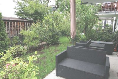 +TRUDERING+ Sonnige TOP 2-Zimmer-Wohng., Terrasse/Garten, EBK, TG-Stellplatz, U-/S-Bahn Trudering+