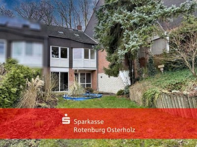 HB-Burgdamm: Großzügiges Split-Level-Reihenhaus mit Keller und Garage