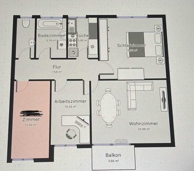 Nachmieter ab Juni gesucht  4-Zimmer-Erdgeschosswohnung mit Balkon in Friedberg (Hessen)