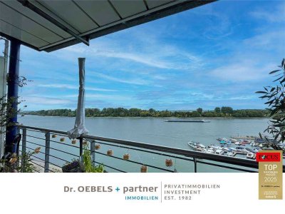 Wohnen am Wasser: Charmantes 1-Zimmer-Apartment in erster Rheinlage
