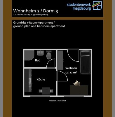 Single room Apartment Sublet – Magdeburg (39106)