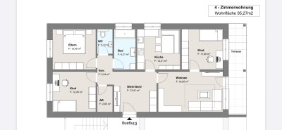 Moderne 4-Zimmer Wohnung mit Balkon und Tiefgarage
