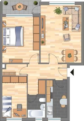 Schöne 3-Zimmer-Wohnung mit Balkon in Kiel Mettenhof